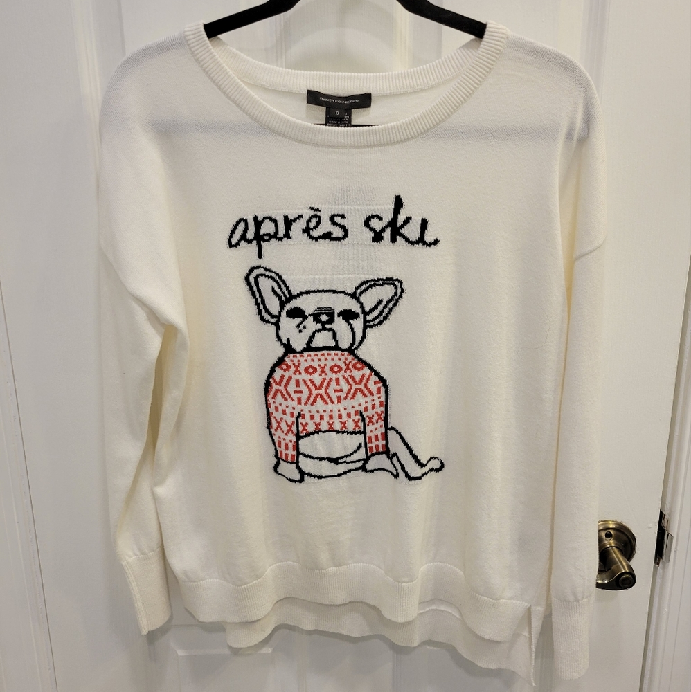 NWT French Connection Cream Apres Ski Sweater | Small